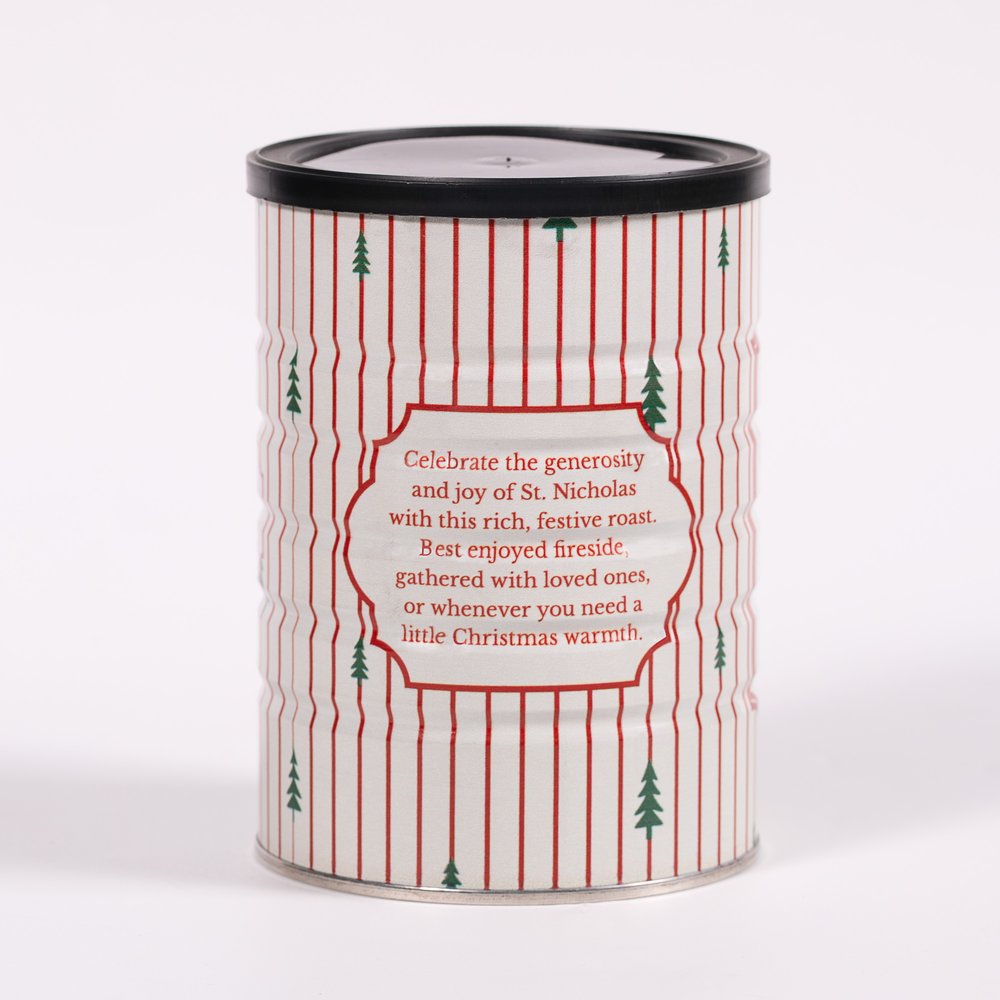 St. Nicholas Christmas Blend Coffee in Limited Edition Peace on Earth Can