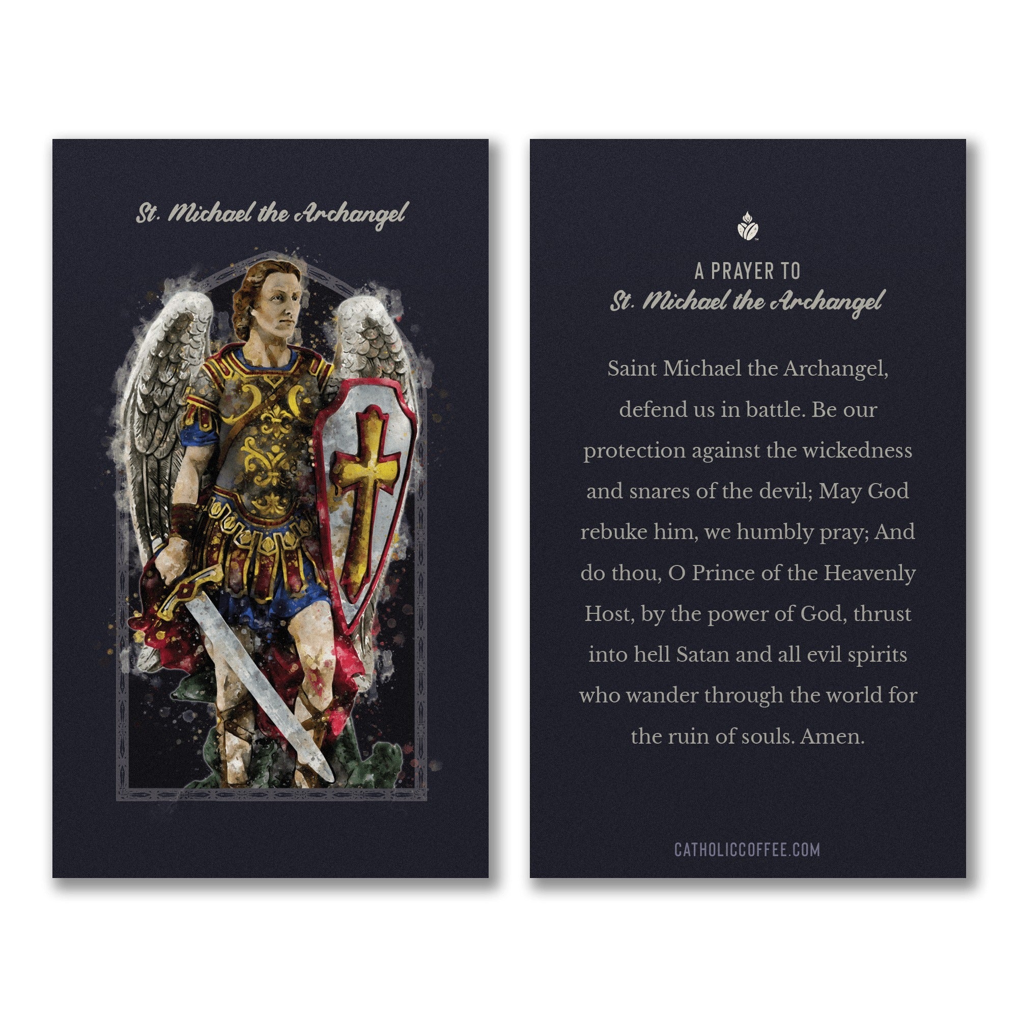 St Michael The Archangel Prayer Card Pack Of 3 Catholic Coffee st-michael-the-archangel-prayer-card-pack-of-3-catholic-coffee