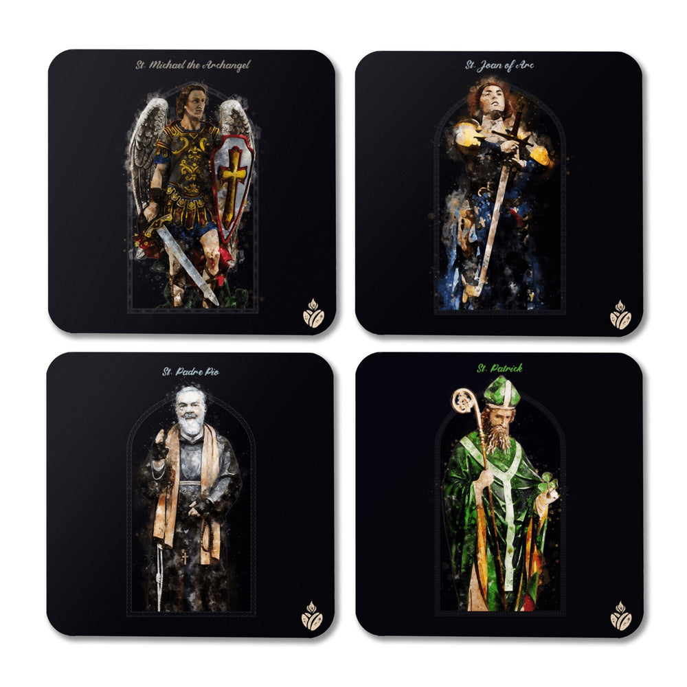 Saint Wood Coasters | Catholic Coffee®