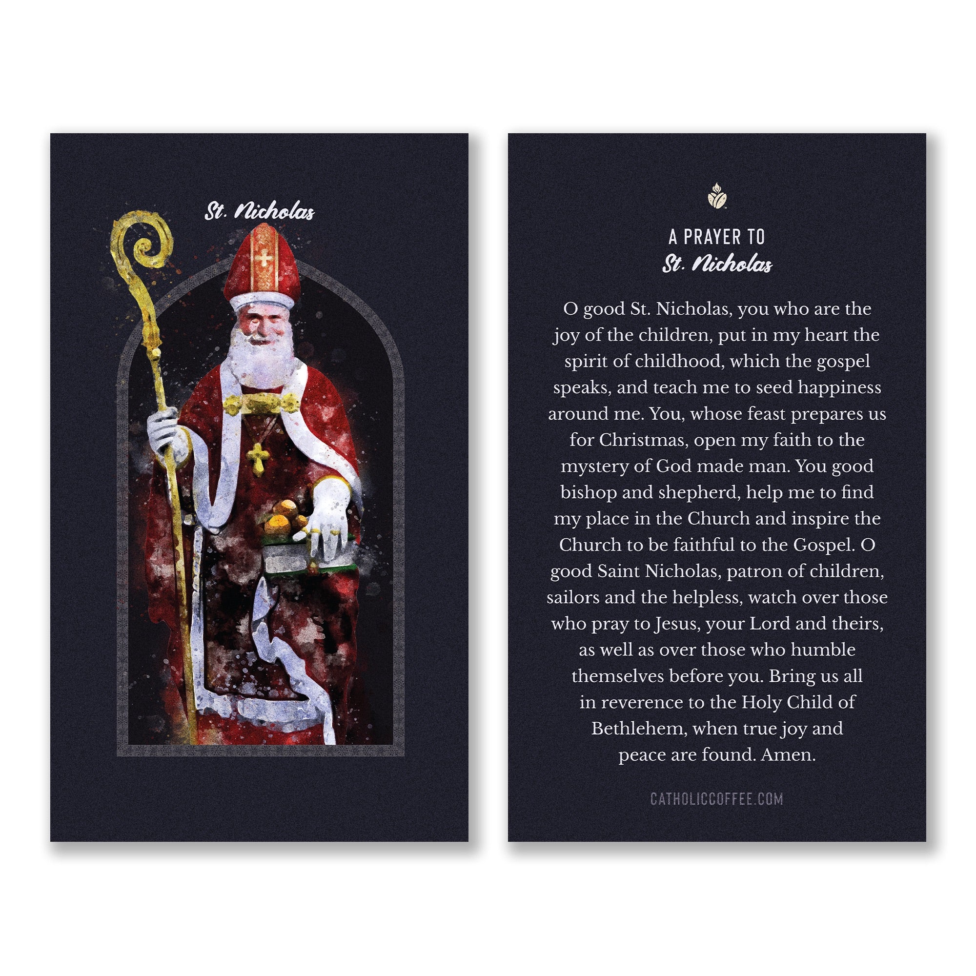 St. Nicholas Prayer Card - Pack of 3