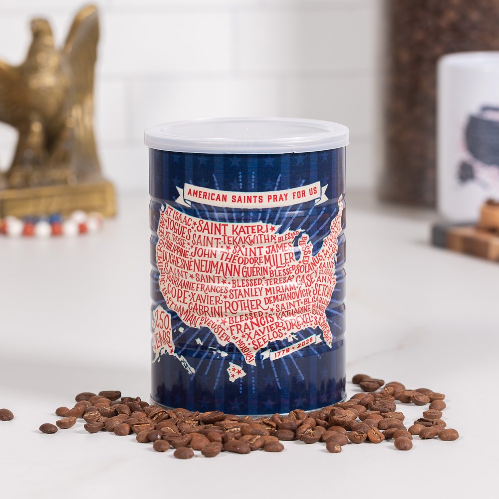 American Saints Medium Roast Coffee in 250th Anniversary Commemorative Can
