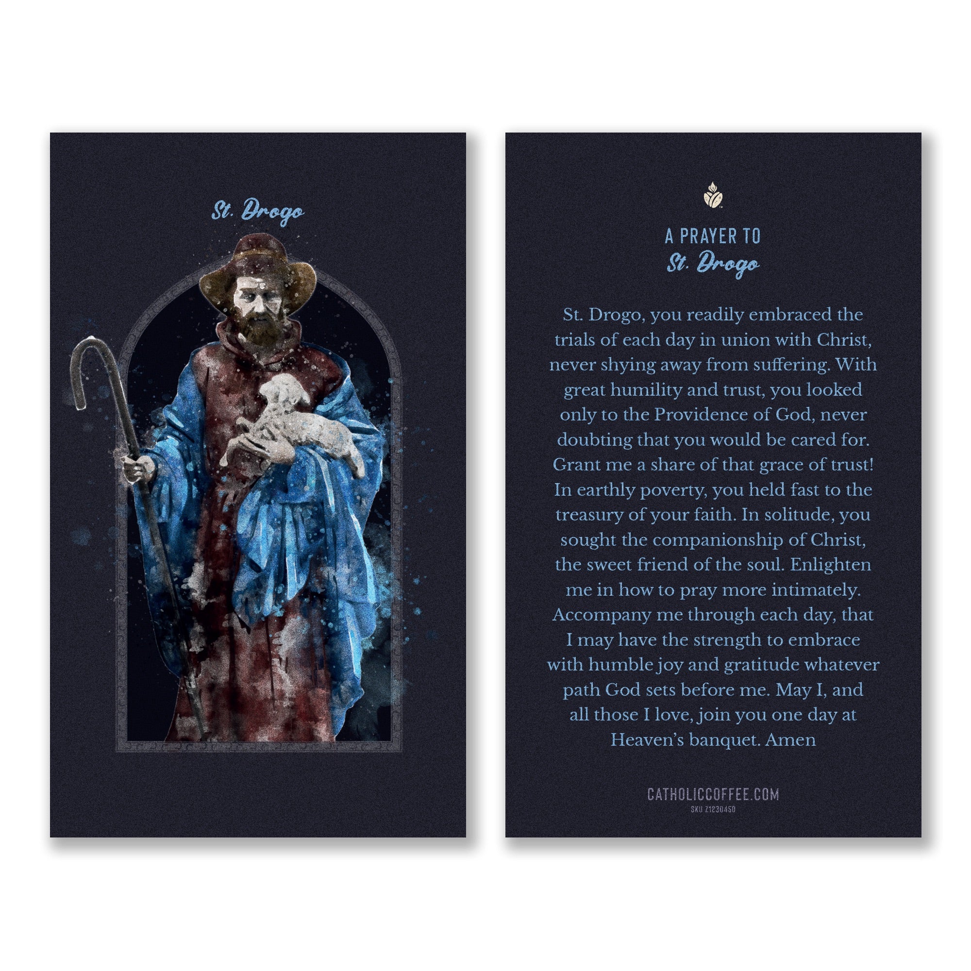 St Drogo Prayer Card - Pack of 3