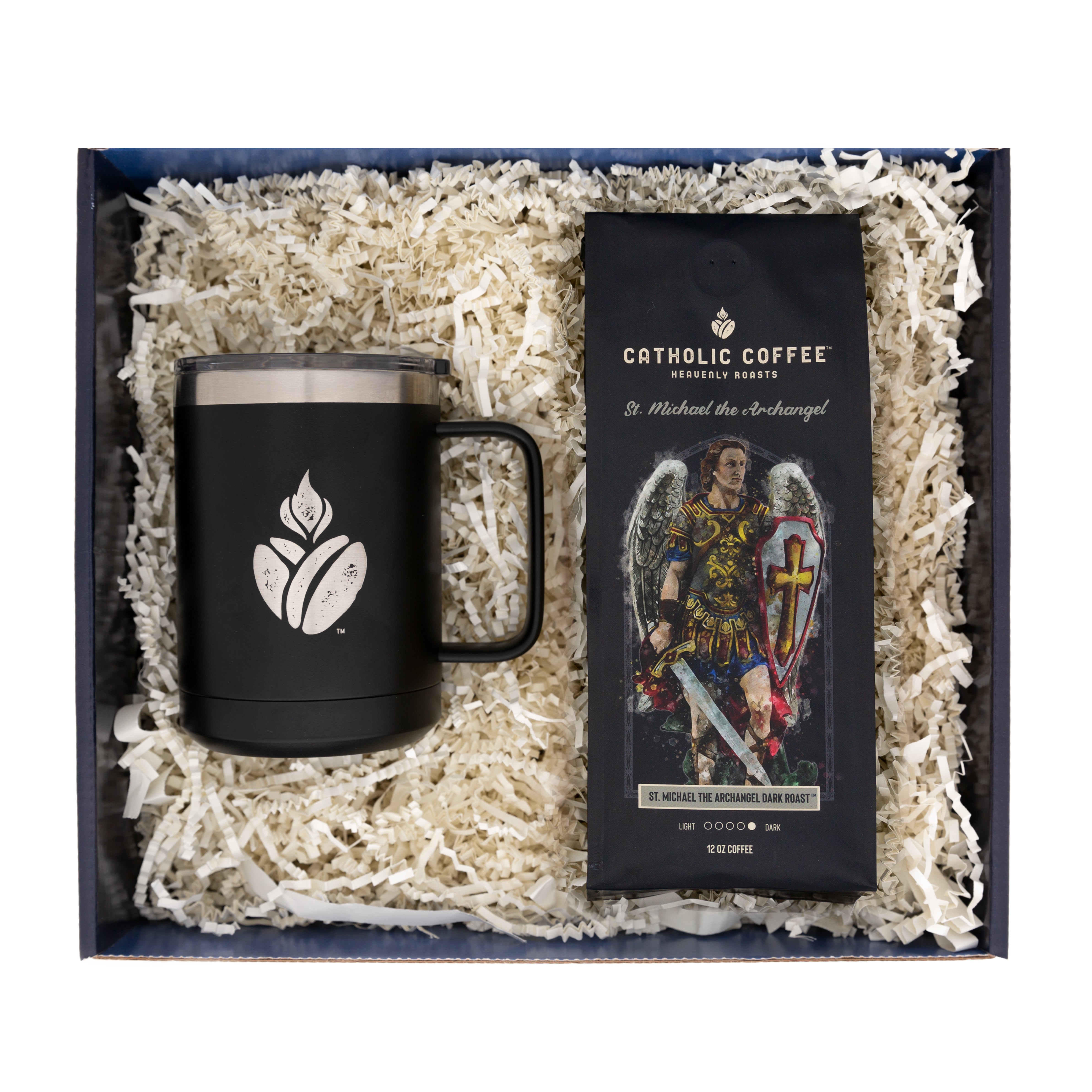 St. Michael the Archangel Dark Roast Coffee & Travel Mug Gift Set