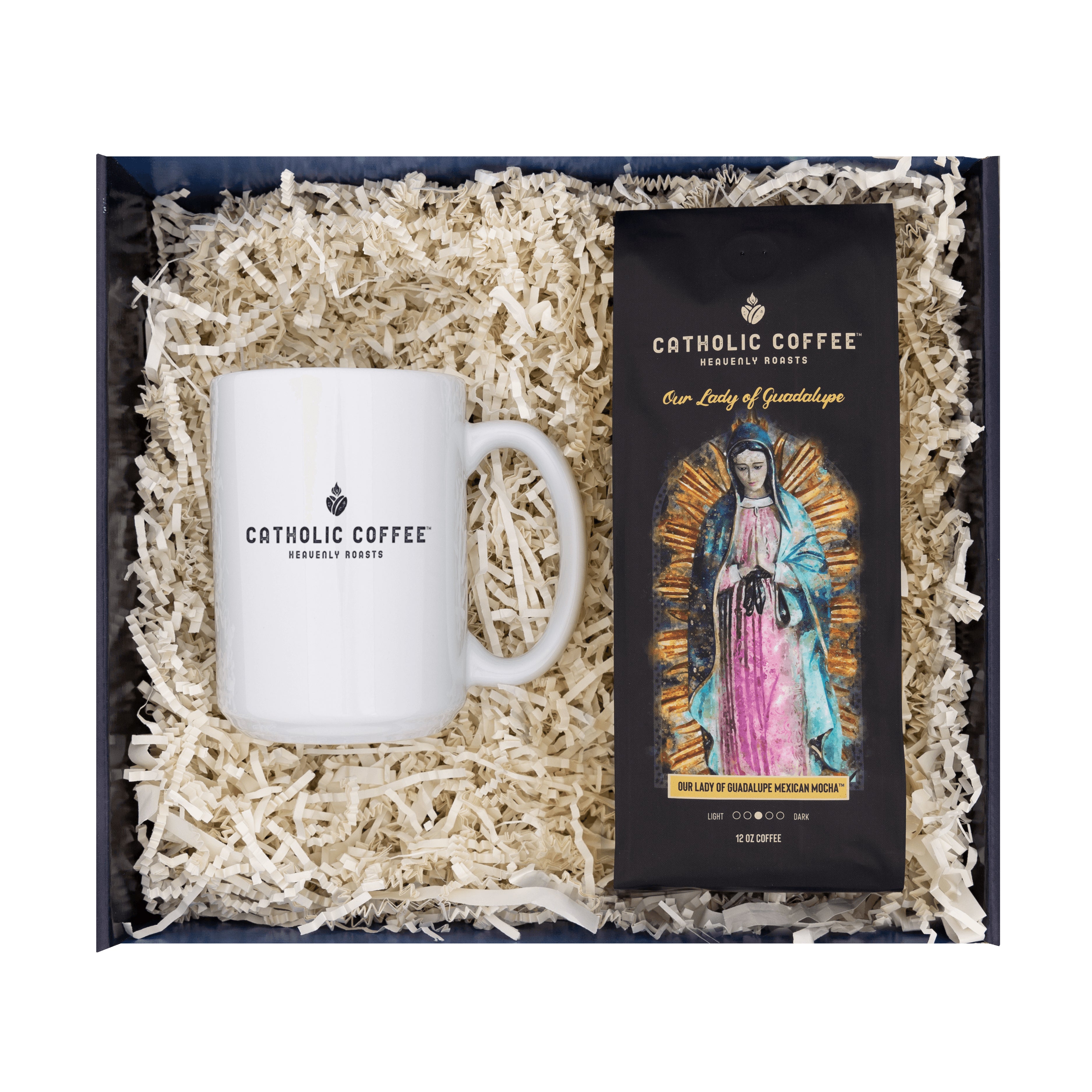 Our Lady of Guadalupe Mexican Mocha Coffee & White Mug Gift Set
