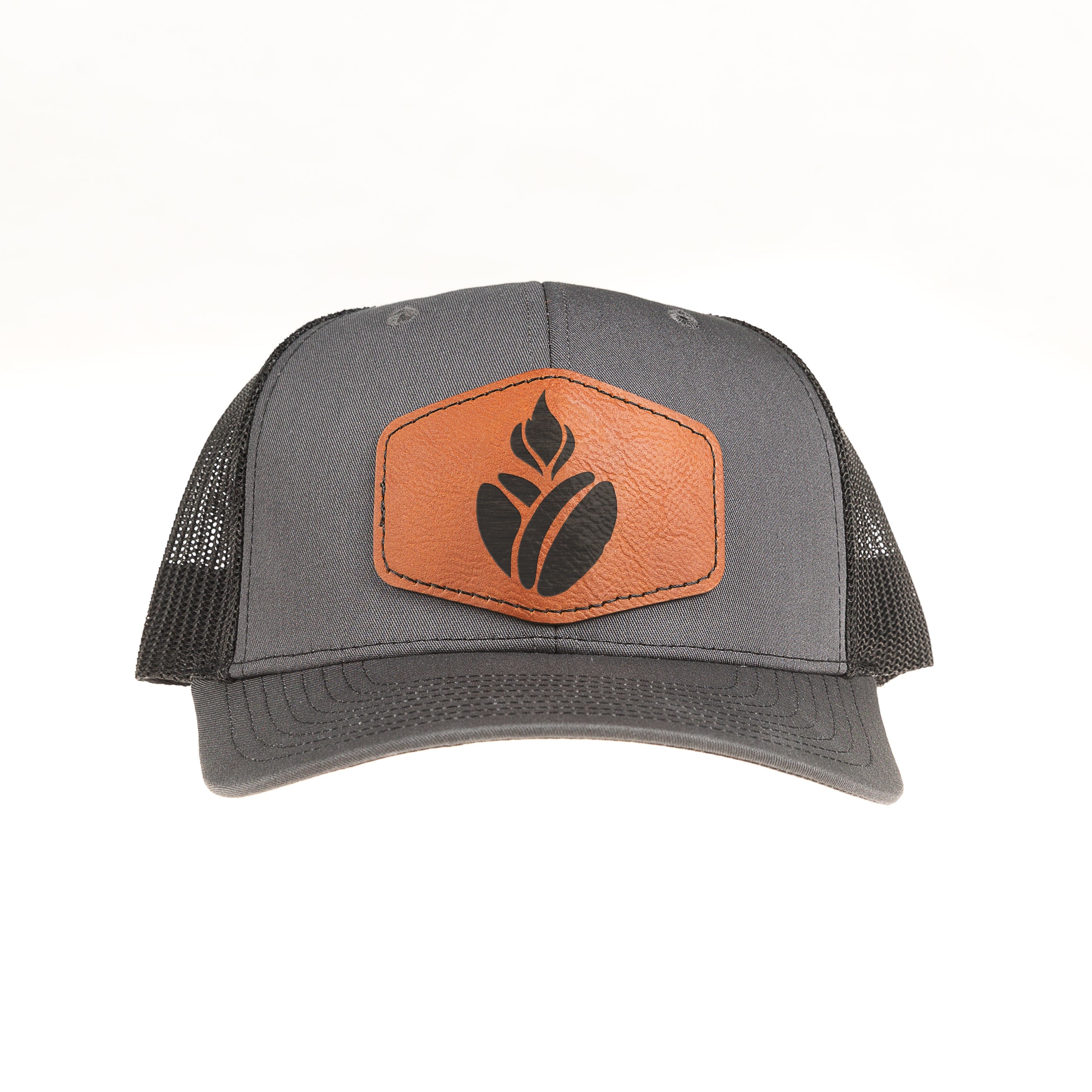 Catholic Coffee Logo Leather Patch Ball Cap