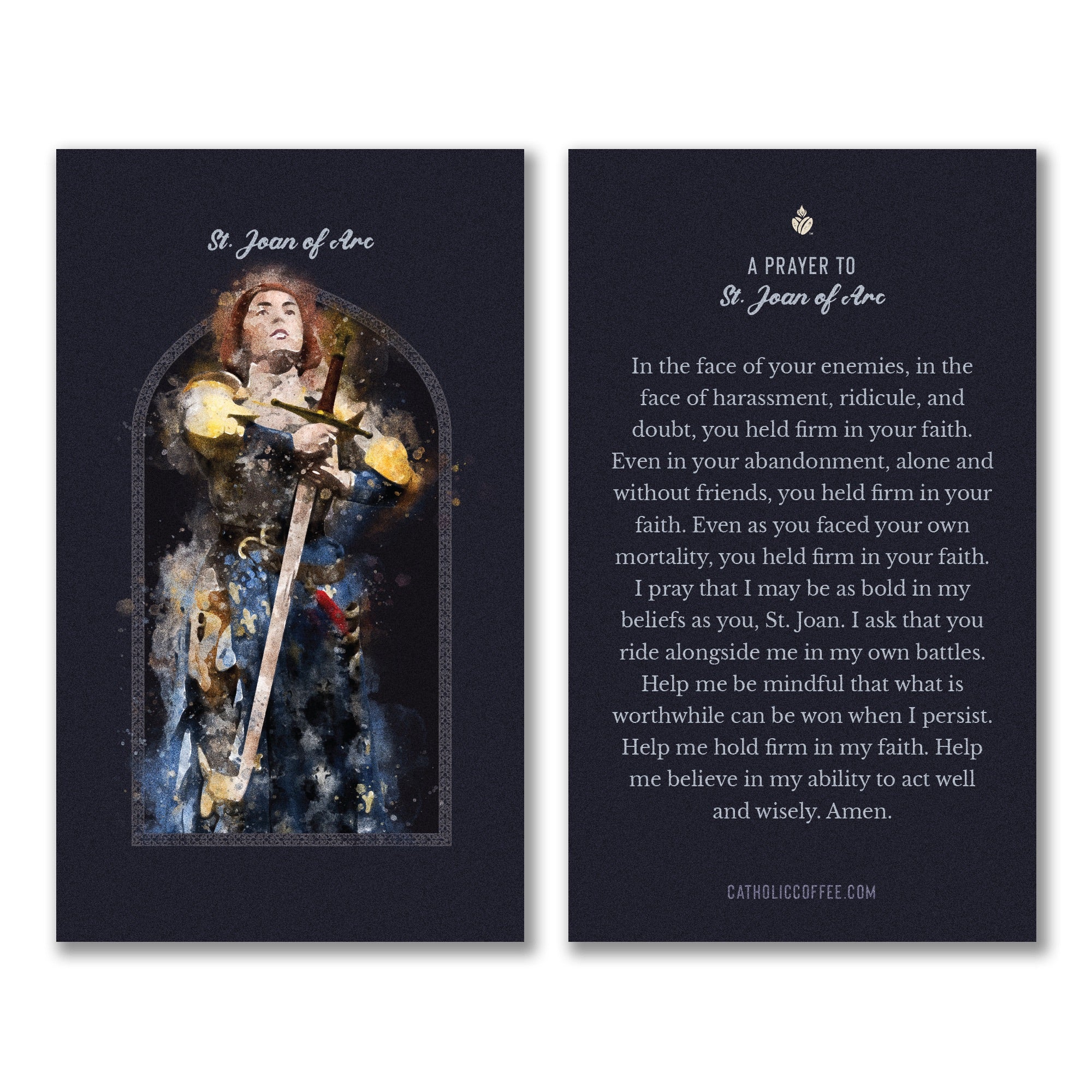 St. Joan of Arc Prayer Card Pack of 3