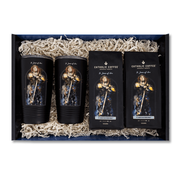 St. Joan of Arc French Blend and 2 Tumblers Gift Box