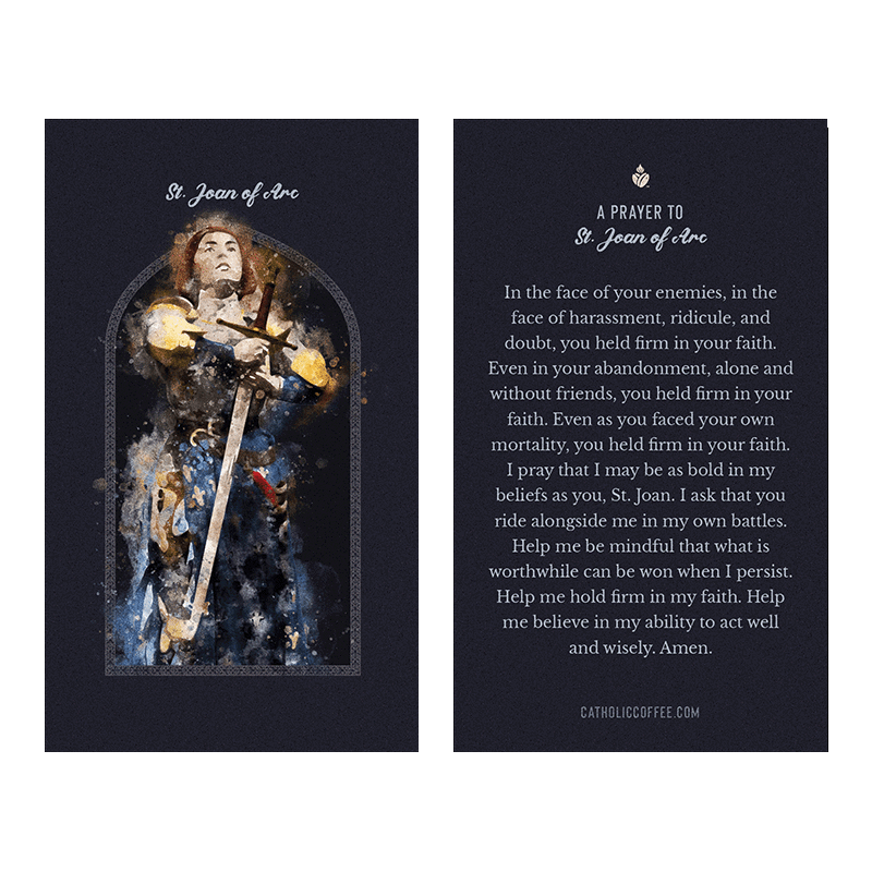 St. Joan of Arc Prayer Card Pack of 3