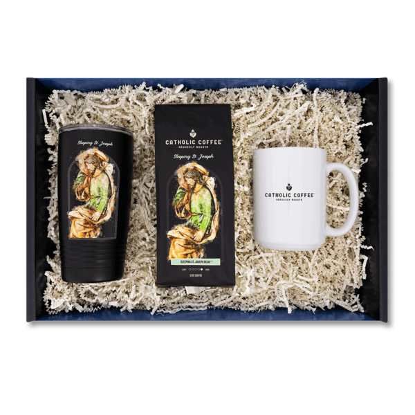 Sleeping St. Joseph Decaf Coffee, Tumbler, & Mug Gift Set